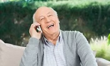Elderly man Speaking on the phone