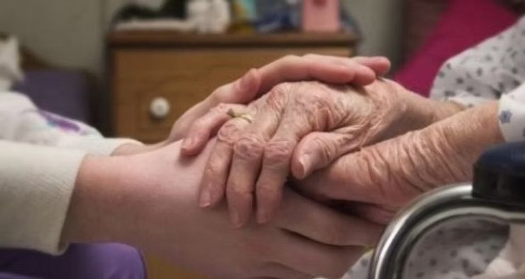 Elderly Holding Hands